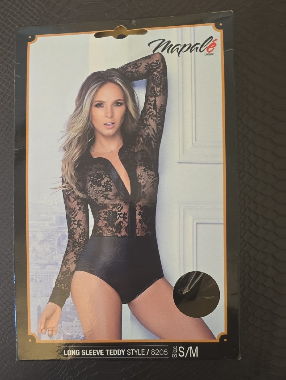 Black Long Sleeve Lace Teddy - S/M, New In Box , Final Sale